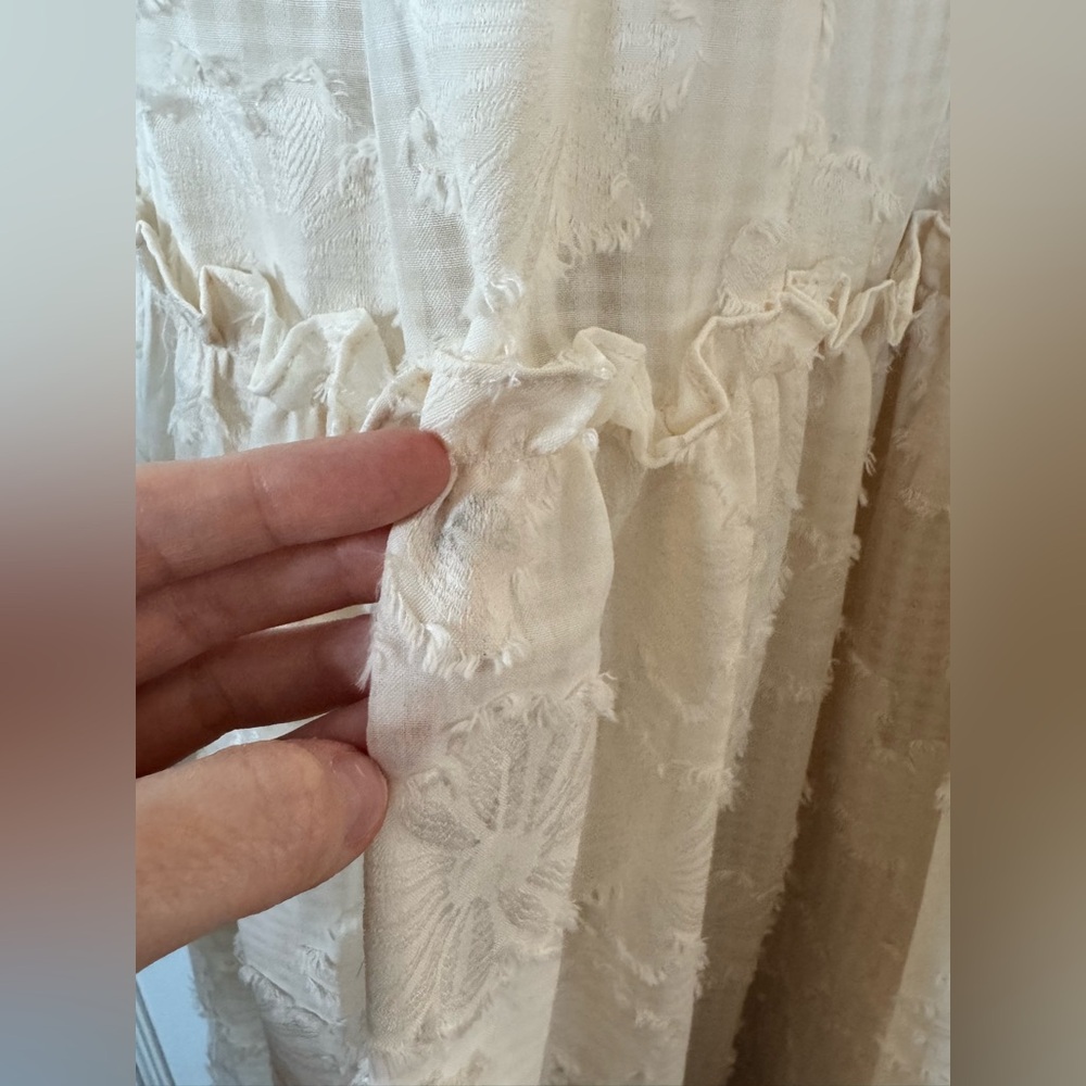 Lulu’s Charm and Charisma Cream Burnout Floral Midi Dress - Picture 9 of 16